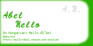 abel mello business card